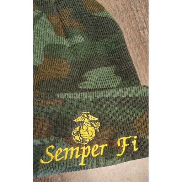 Semper Fi Marine Corp Motto Beanie Jarhead Cover Military Pride - Picture 3 of 6